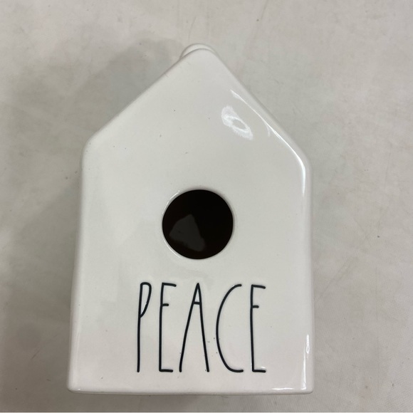 Rae Dunn artesian collection PEACE ceramic birdhouse by Magenta 213 - Picture 3 of 8
